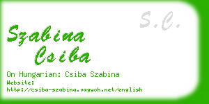 szabina csiba business card